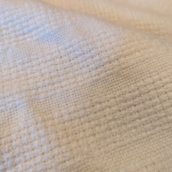 Faribo Fairbault Woolen Blend Blanket Satin Binding Edge Vintage 72"X82" - Picture 3 of 5